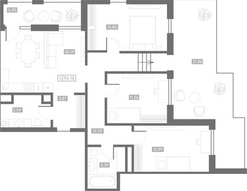 Квартира 95,2 м², 3-комнатная - изображение 1