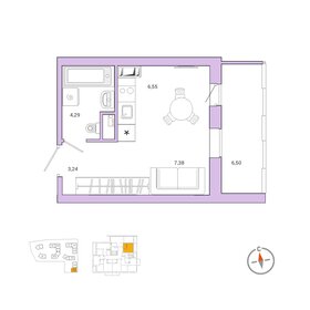 28,8 м², квартира-студия 4 906 482 ₽ - изображение 8