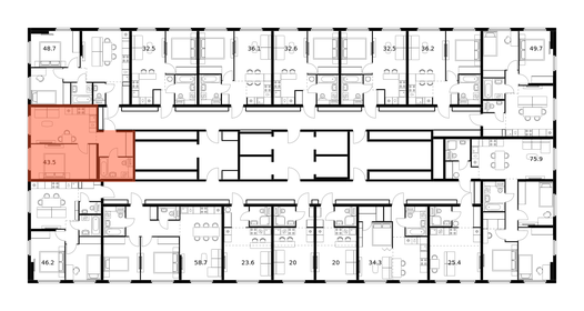 40 м², 1-комнатная квартира 11 790 000 ₽ - изображение 82