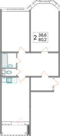 Квартира 80,2 м², 2-комнатная - изображение 1