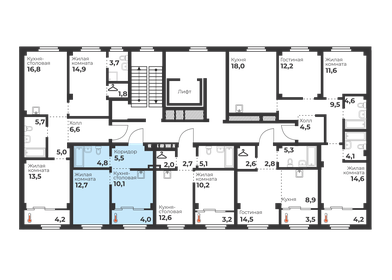 47 м², 3-комнатная квартира 4 100 000 ₽ - изображение 77