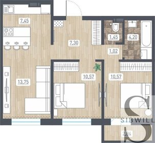 57,7 м², 3-комнатная квартира 5 530 534 ₽ - изображение 10