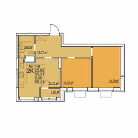 55,1 м², 2-комнатная квартира 7 450 000 ₽ - изображение 33