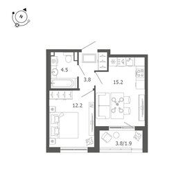 Квартира 37,6 м², 1-комнатная - изображение 1