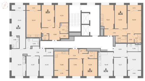 65,2 м², 2-комнатная квартира 6 200 000 ₽ - изображение 71