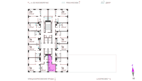 21 м², апартаменты-студия 6 300 000 ₽ - изображение 105