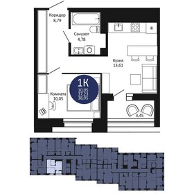 39,8 м², 1-комнатная квартира 4 000 000 ₽ - изображение 34