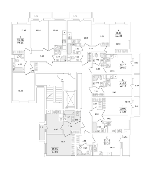 37,8 м², 1-комнатная квартира 12 686 404 ₽ - изображение 26