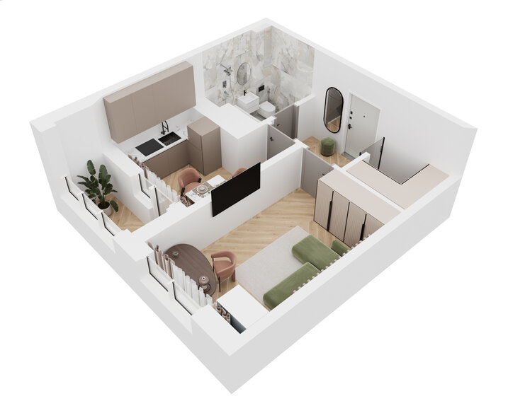 38,2 м², 1-комнатная квартира 7 288 400 ₽ - изображение 55