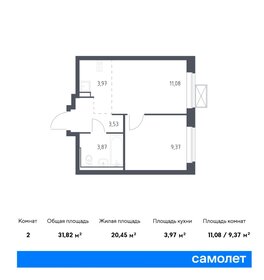 Квартира 31,8 м², 1-комнатная - изображение 1