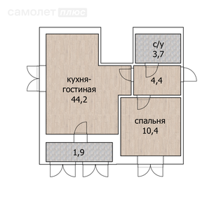 29,6 м², квартира-студия 1 850 000 ₽ - изображение 29