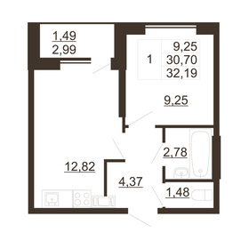 40 м², 1-комнатная квартира 3 500 000 ₽ - изображение 63