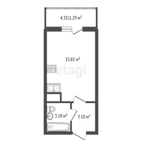 Квартира 26,4 м², студия - изображение 1