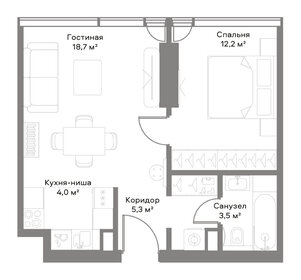 44,3 м², 1-комнатные апартаменты 35 000 000 ₽ - изображение 56