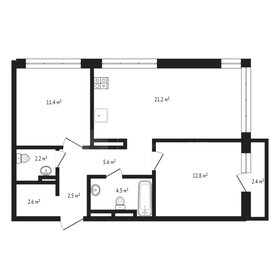 Квартира 65,2 м², 2-комнатная - изображение 1