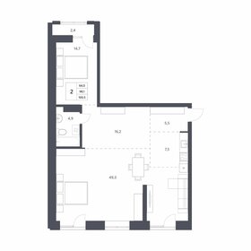98,2 м², 2-комнатная квартира 12 900 000 ₽ - изображение 62