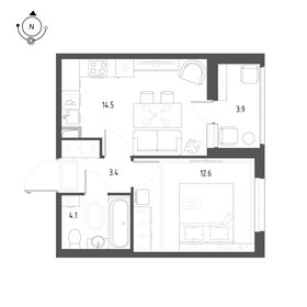 33,8 м², 1-комнатная квартира 4 890 000 ₽ - изображение 89