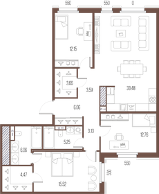 105,7 м², 3-комнатная квартира 39 363 280 ₽ - изображение 12