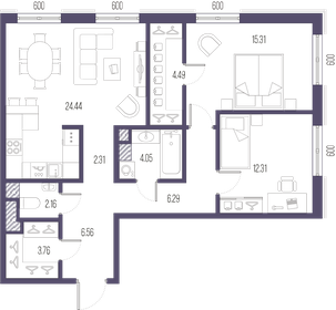 90,9 м², 2-комнатная квартира 32 679 000 ₽ - изображение 12