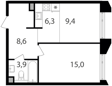 43,7 м², 1-комнатная квартира 20 241 840 ₽ - изображение 21