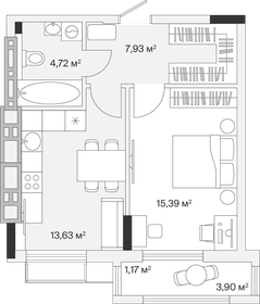 42,8 м², 1-комнатная квартира 5 869 080 ₽ - изображение 28