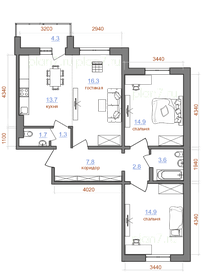 81,3 м², 3-комнатная квартира 9 250 000 ₽ - изображение 80