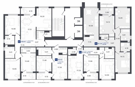 109,1 м², 3-комнатная квартира 11 500 000 ₽ - изображение 68