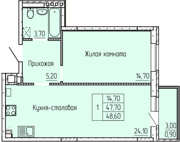 49,9 м², 1-комнатная квартира 4 920 000 ₽ - изображение 15