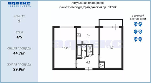 46,2 м², 2-комнатная квартира 8 060 000 ₽ - изображение 53
