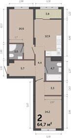 67 м², 2-комнатная квартира 7 700 000 ₽ - изображение 40