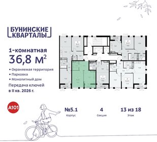 Квартира 36,8 м², 1-комнатная - изображение 2