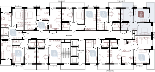 52 м², 2-комнатная квартира 7 160 400 ₽ - изображение 30