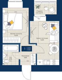 17,9 м², 1-комнатная квартира 2 349 000 ₽ - изображение 70