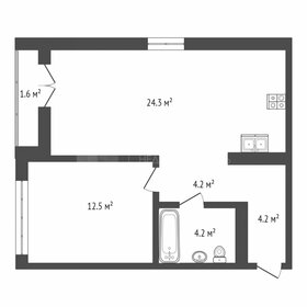 Квартира 51 м², 1-комнатная - изображение 1