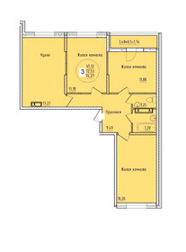 74,3 м², 3-комнатная квартира 8 429 645 ₽ - изображение 39