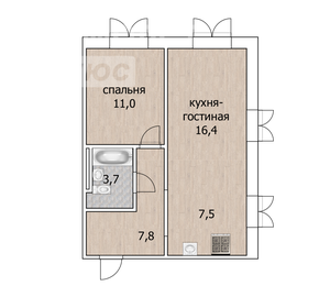 Квартира 46,4 м², 2-комнатная - изображение 1