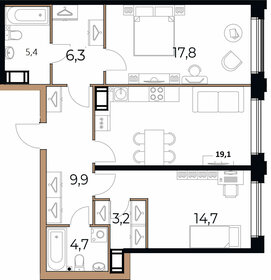91,9 м², 3-комнатная квартира 16 266 300 ₽ - изображение 36