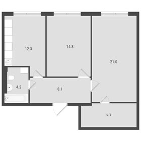 Квартира 66,4 м², 2-комнатная - изображение 1