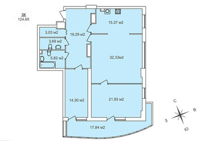 125,6 м², 3-комнатная квартира 27 497 640 ₽ - изображение 11