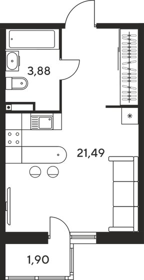 27,2 м², квартира-студия 4 290 000 ₽ - изображение 7