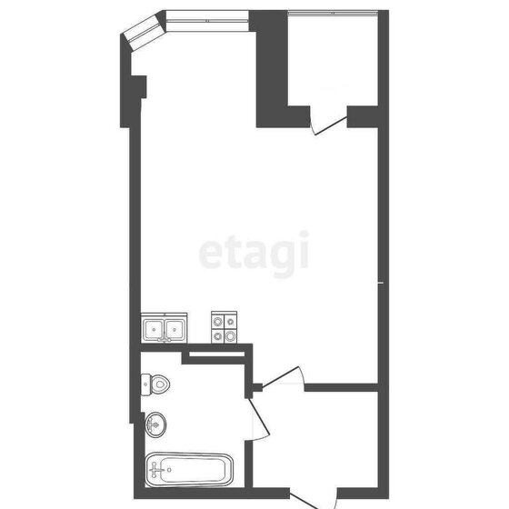 30 м², квартира-студия 4 100 000 ₽ - изображение 1