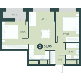 48,5 м², 2-комнатная квартира 6 600 000 ₽ - изображение 111