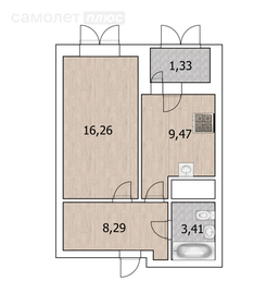 Квартира 38,8 м², 1-комнатная - изображение 1