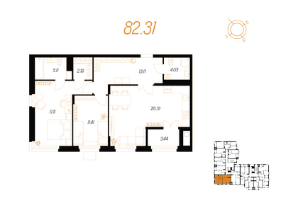 93 м², 4-комнатная квартира 10 600 000 ₽ - изображение 69