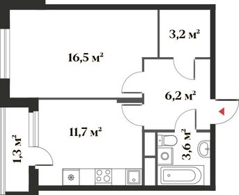 Квартира 42,5 м², 1-комнатная - изображение 1