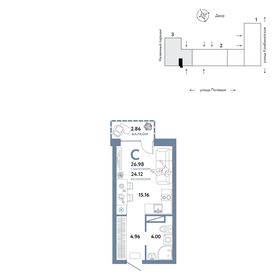 25,5 м², квартира-студия 3 690 000 ₽ - изображение 58