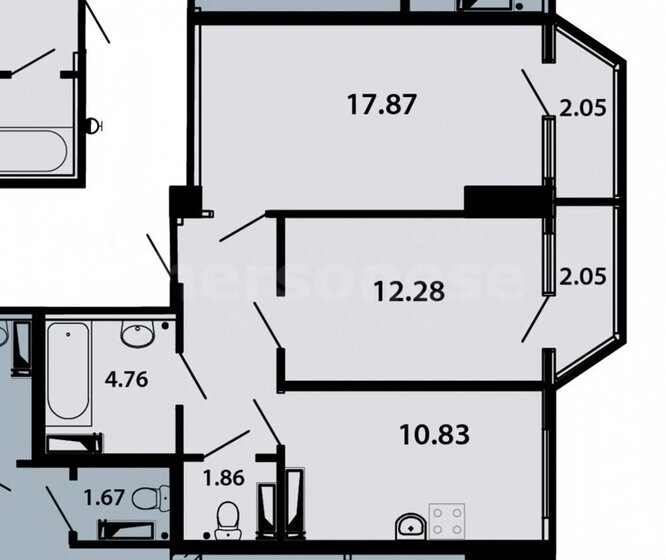58 м², 2-комнатная квартира 9 000 000 ₽ - изображение 1