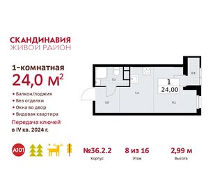 24,3 м², квартира-студия 8 542 183 ₽ - изображение 30