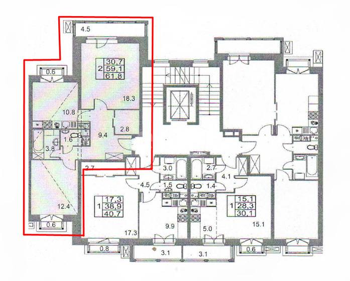 61,8 м², 2-комнатная квартира 8 300 000 ₽ - изображение 46