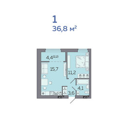 37 м², 1-комнатная квартира 2 899 000 ₽ - изображение 44